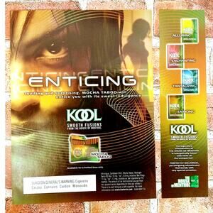 2004 Enticing Taboo - Kool Smooth Fusions Cigarette - Original‎ Vtg PRINT AD